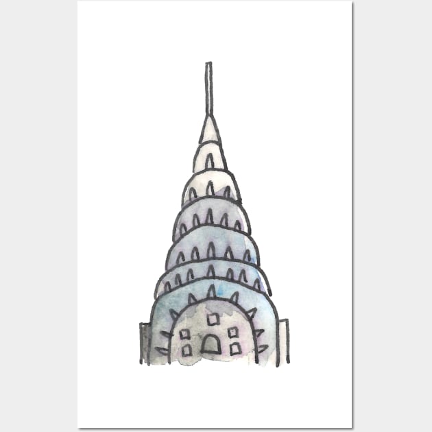 New York City Icons: Chrysler Building Wall Art by buhloop.icons